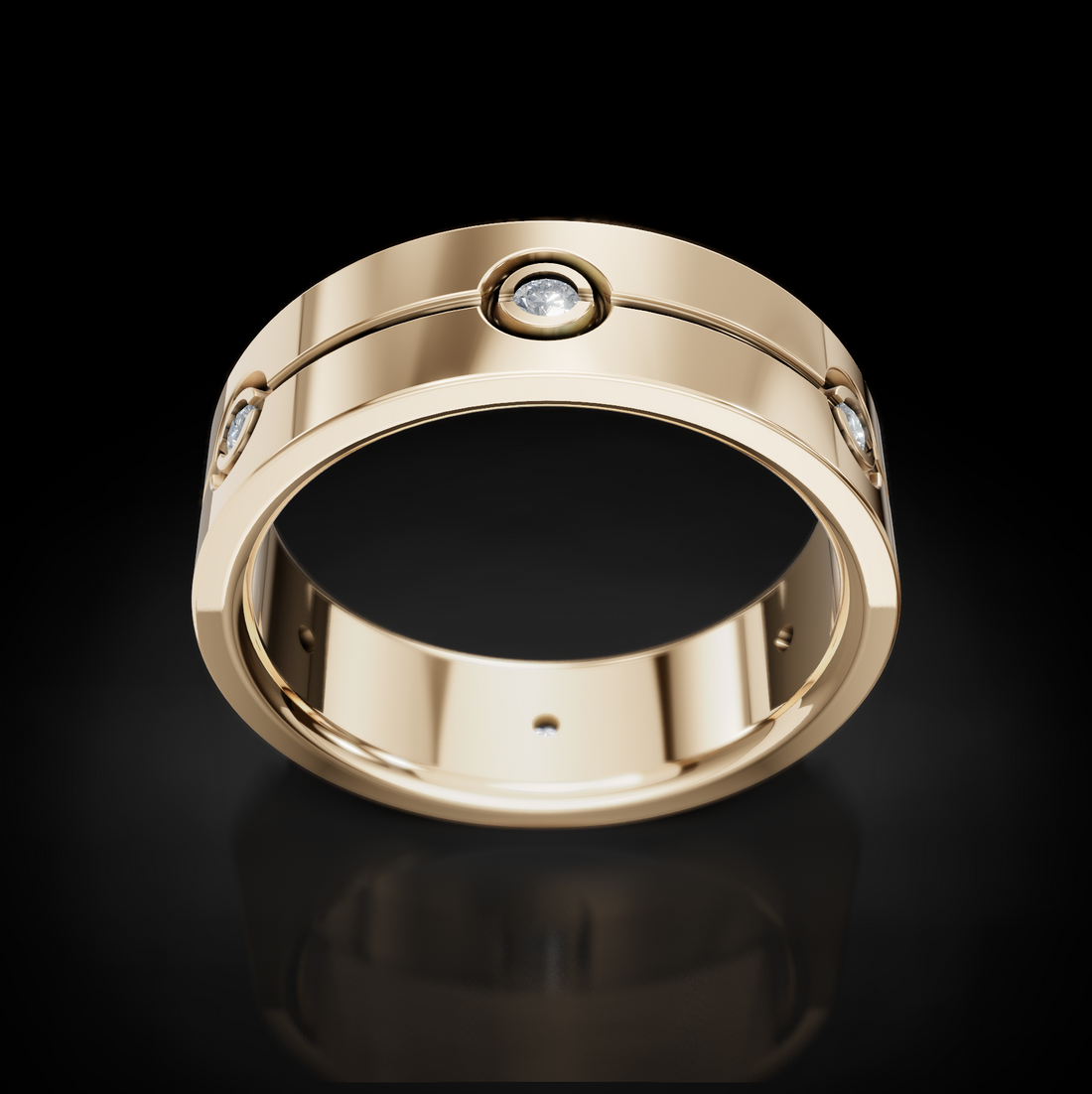 Modern Men's Diamond Wedding Ring: Contemporary Elegance