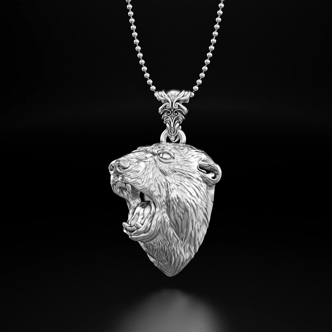 Luxury Polar Bear Pendant Necklace - White & Yellow Gold, Platinum, and Silver - Save the Planet Collection