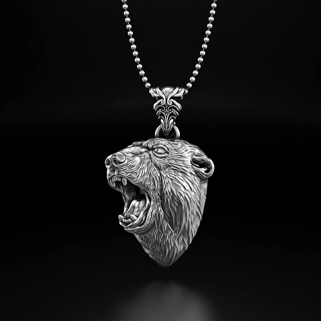 Luxury Polar Bear Pendant Necklace - White & Yellow Gold, Platinum, and Silver - Save the Planet Collection