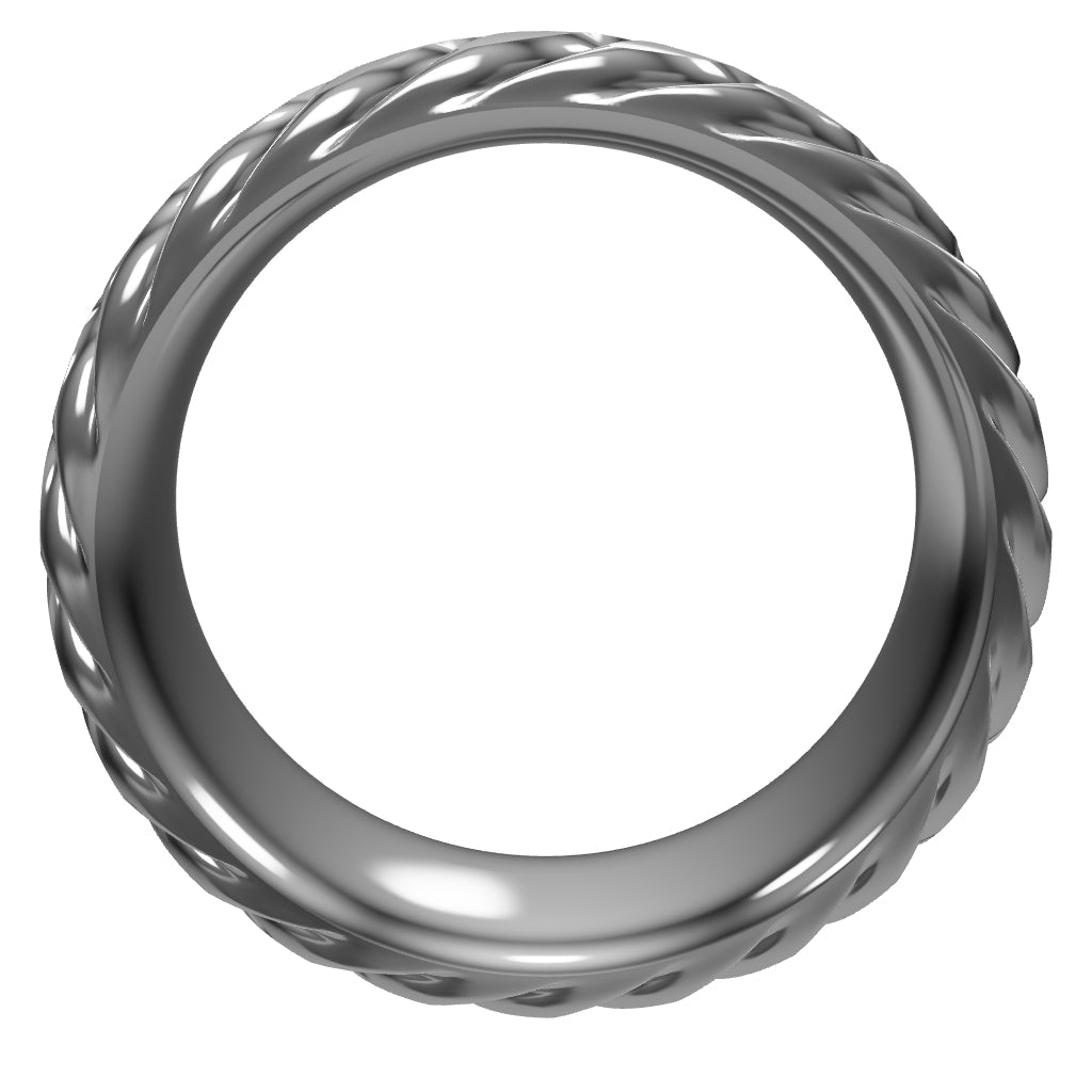 Modern Men's Rope Wedding Ring | dxbjewels