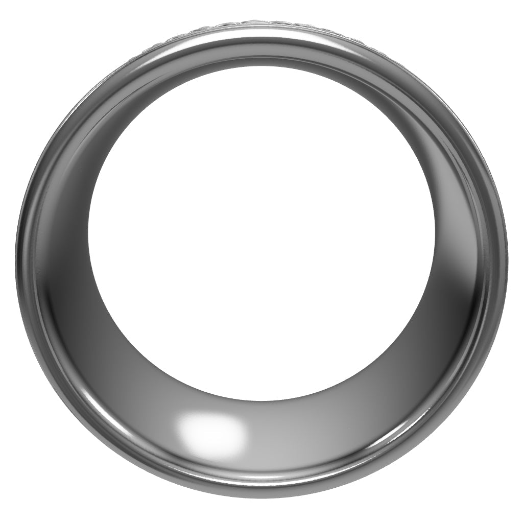 Elegant Patterned Wedding Band for Men - Distinctive Design