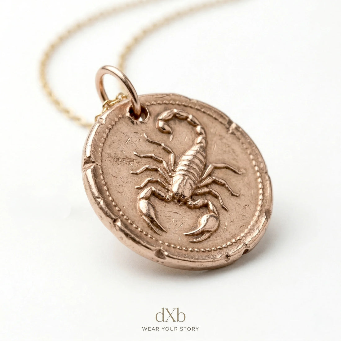 14k rose gold Scorpion Medallion pendant