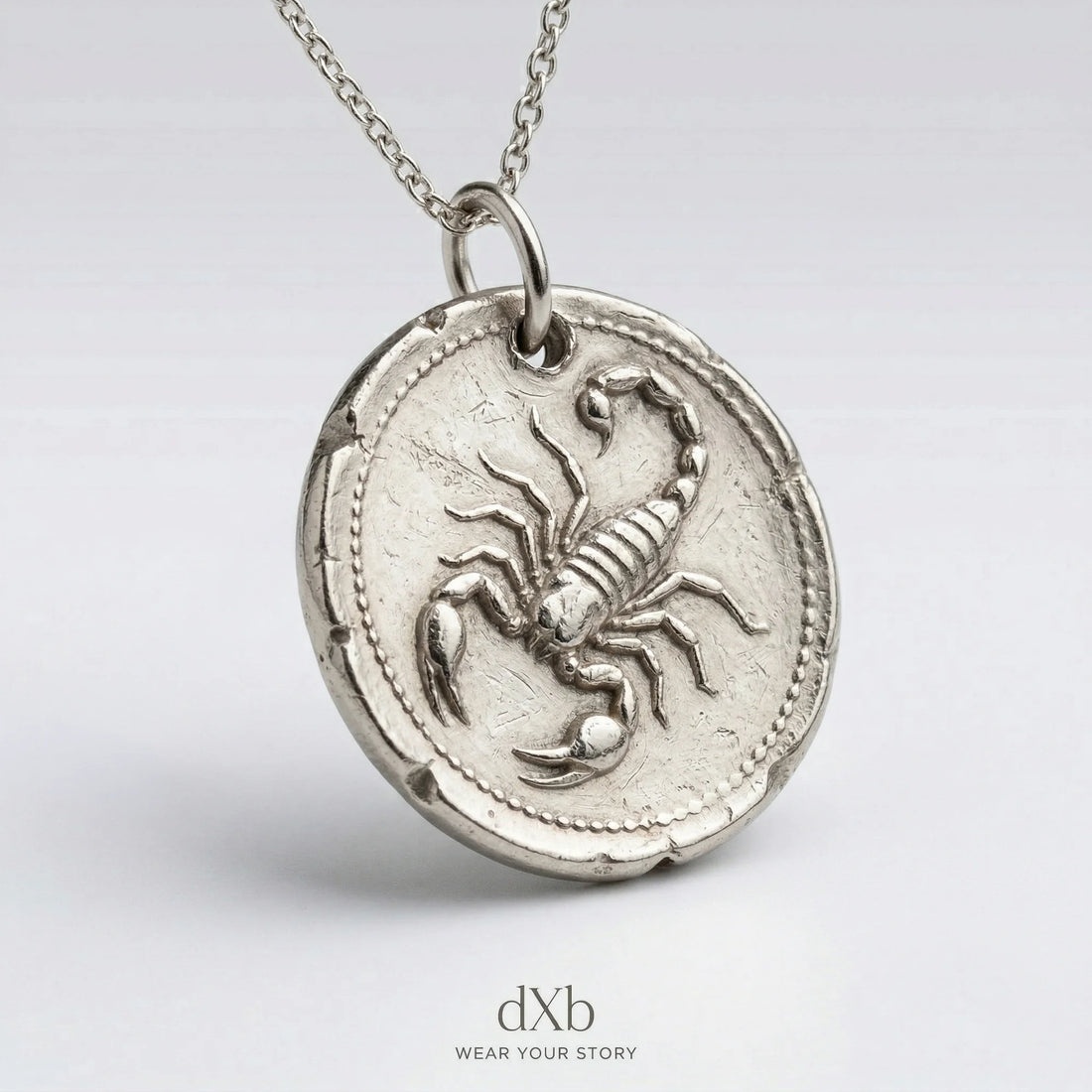 silver Scorpion Medallion pendant