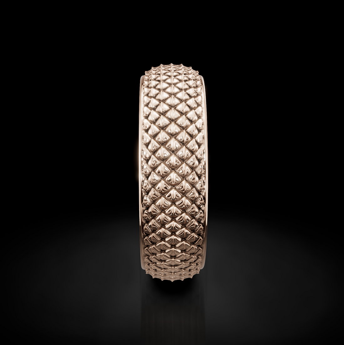 Serpentine Charm: Exquisite Snake Texture Wedding Band