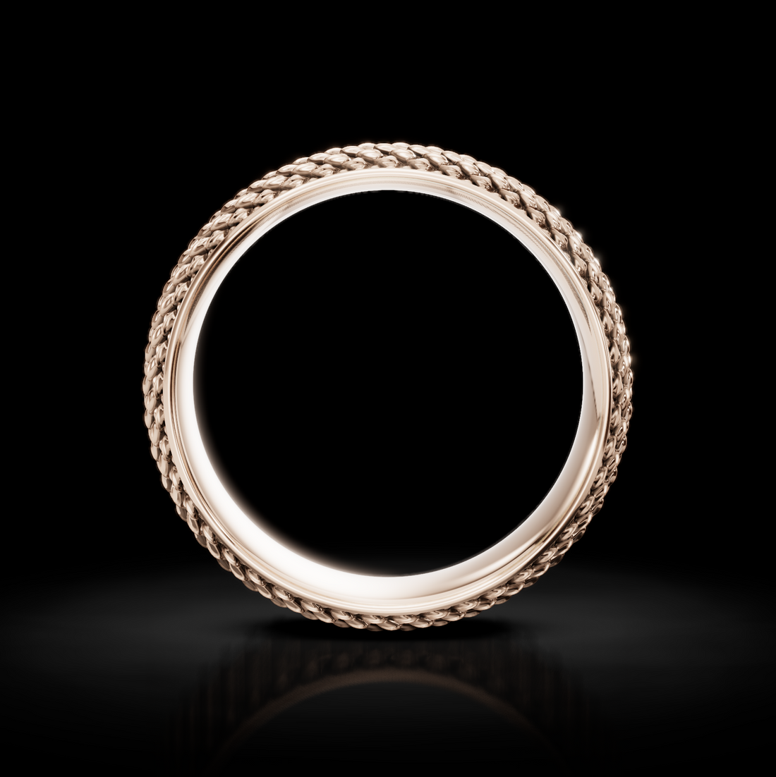 Serpentine Charm: Exquisite Snake Texture Wedding Band