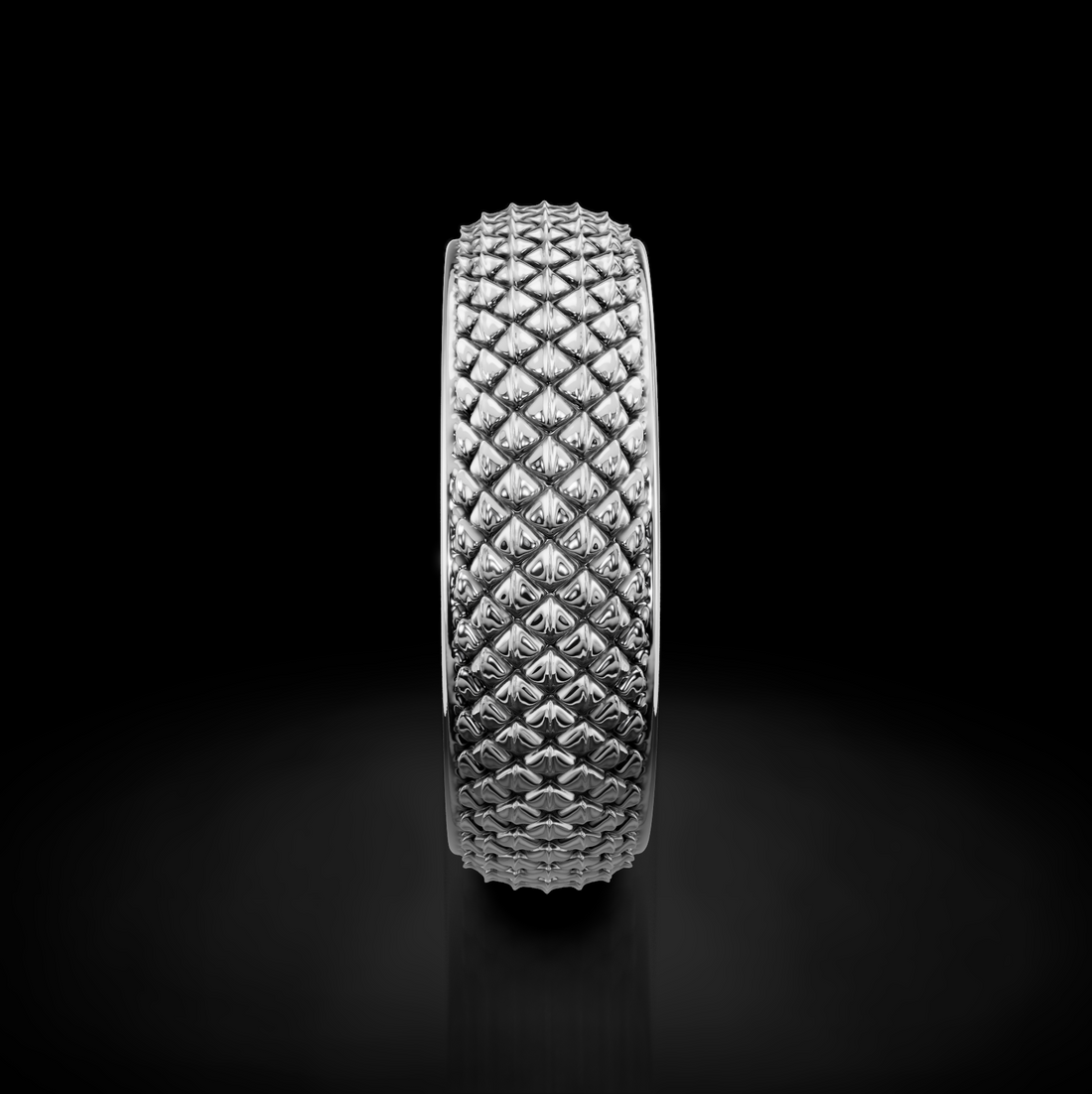 Serpentine Charm: Exquisite Snake Texture Wedding Band