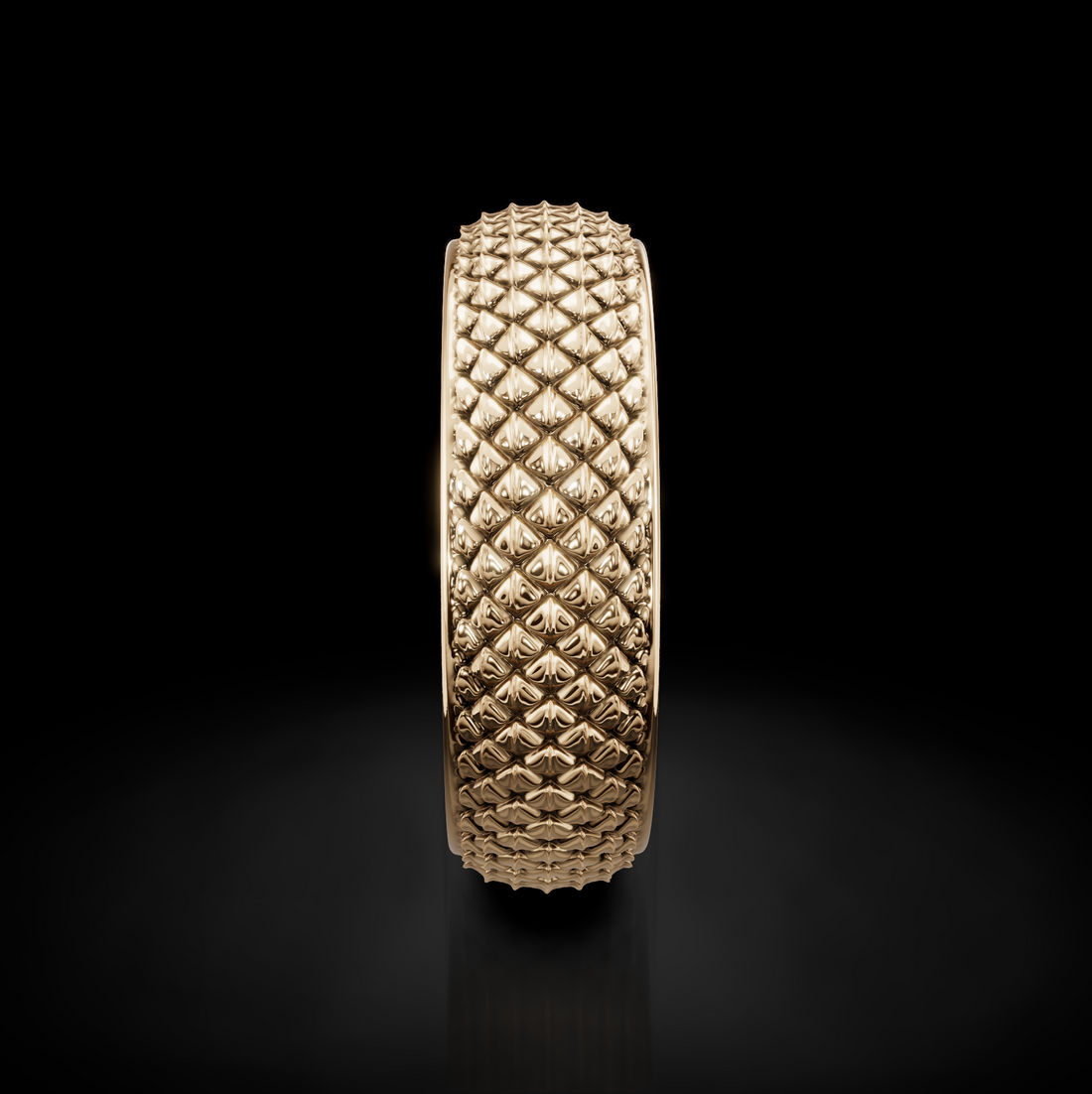 Serpentine Charm: Exquisite Snake Texture Wedding Band