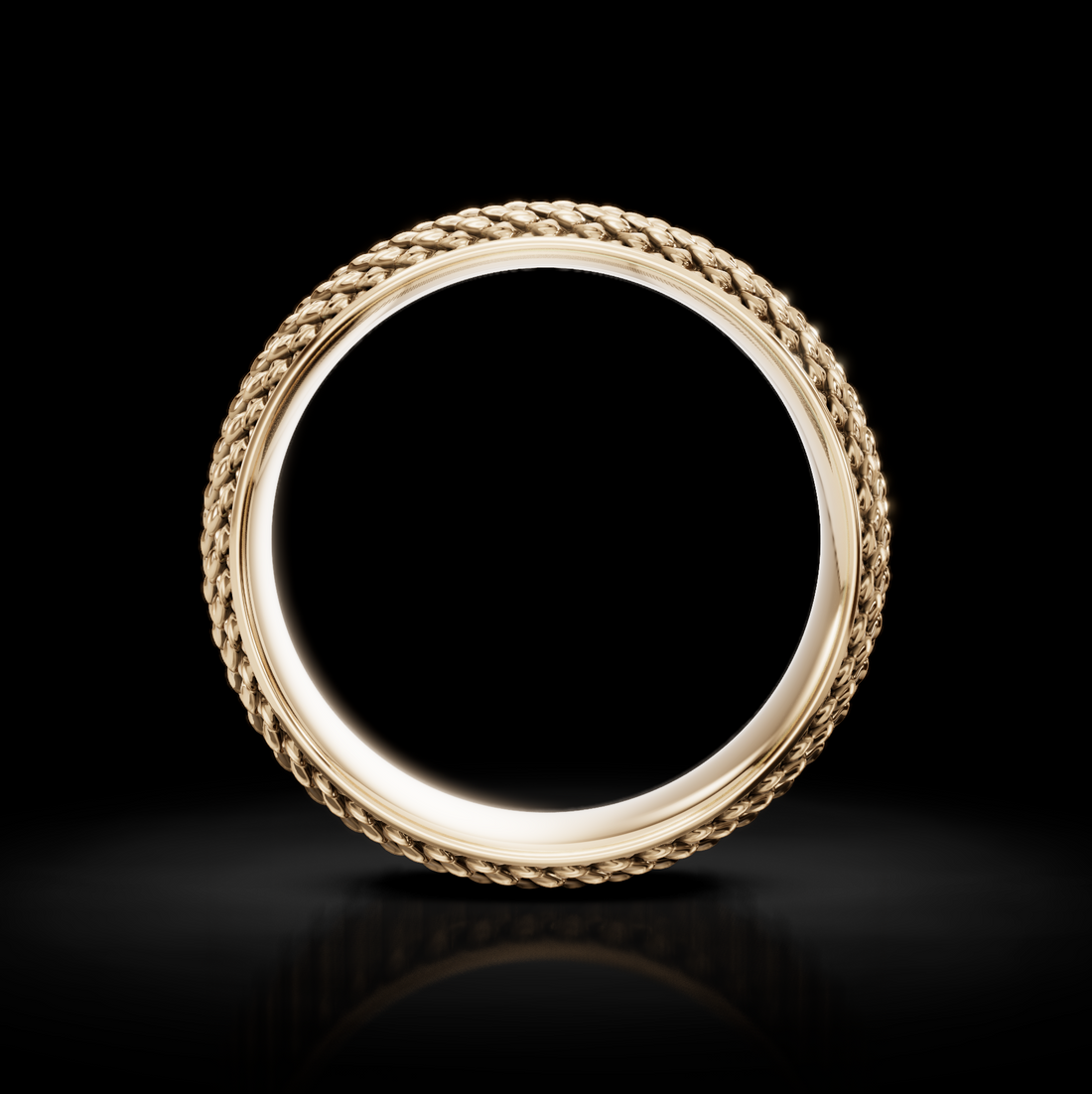 Serpentine Charm: Exquisite Snake Texture Wedding Band