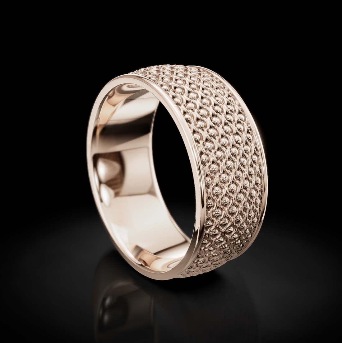 Elegant Patterned Wedding Band for Men - Distinctive Design