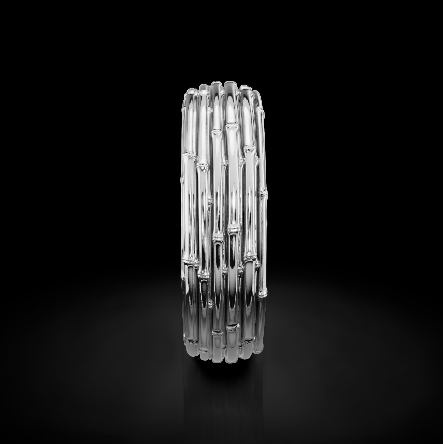 Gold Bamboo Wedding Band: Nature's Elegance in Every Detail