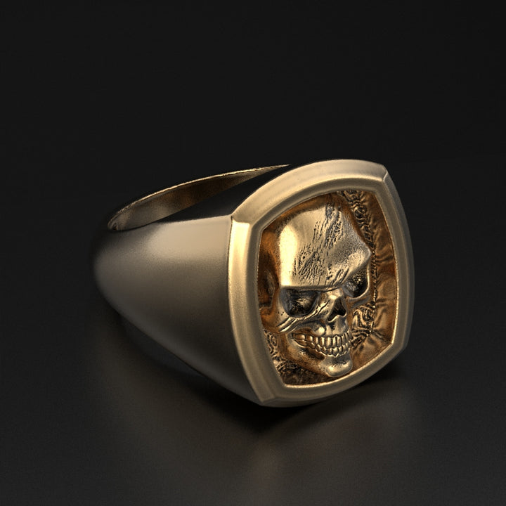 skull signet ring "From the depths"