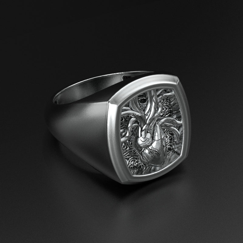 Anatomical Heart signet ring